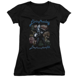 Elvis Presley Memphis - Juniors V-Neck T-Shirt Juniors V-Neck T-Shirt Elvis Presley   