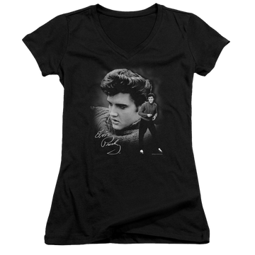 Elvis Presley Sweater - Juniors V-Neck T-Shirt Juniors V-Neck T-Shirt Elvis Presley   