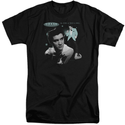 Elvis Presley Teal Portrait - Men's Tall Fit T-Shirt Men's Tall Fit T-Shirt Elvis Presley   