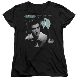Elvis Presley Teal Portrait - Women's T-Shirt Women's T-Shirt Elvis Presley   