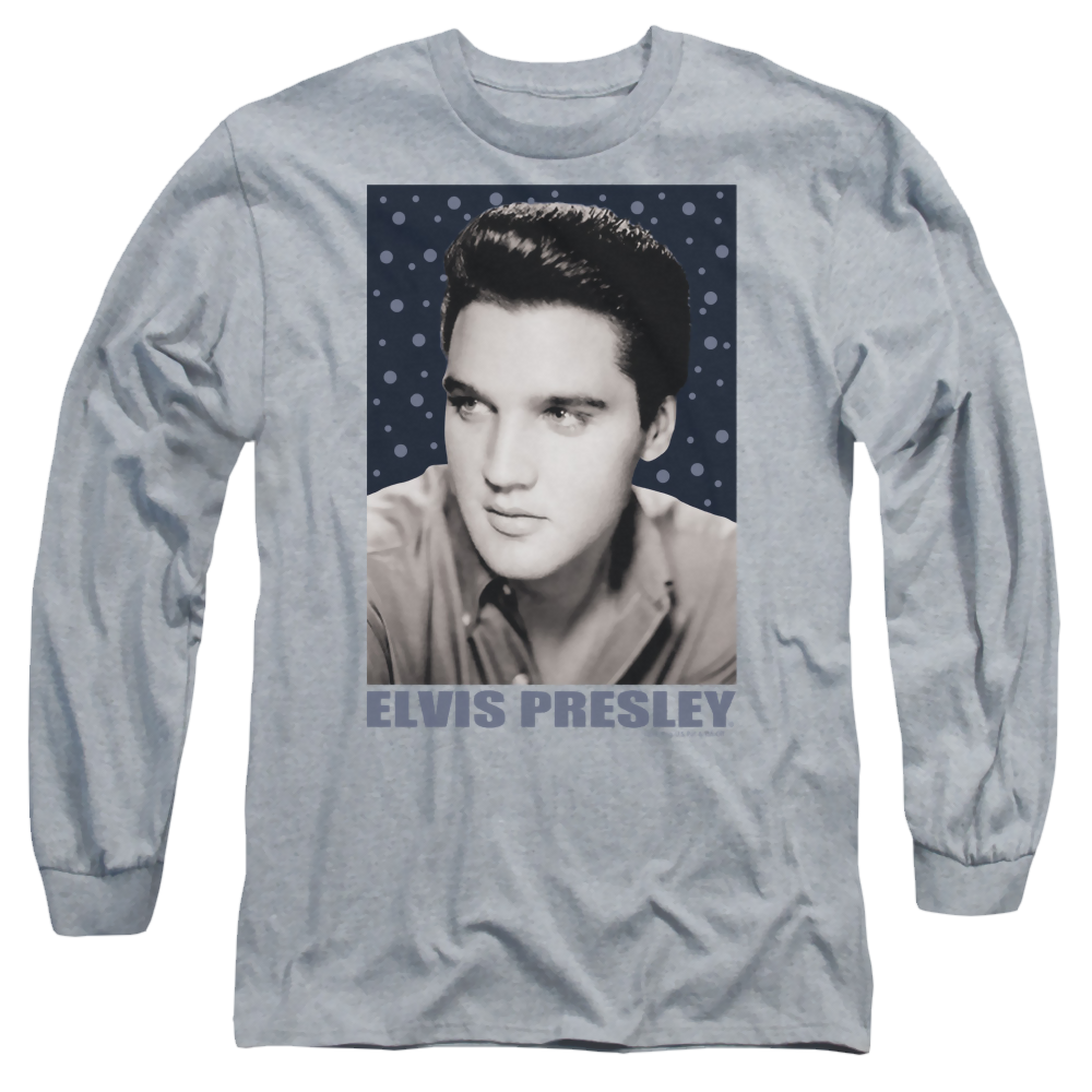 Elvis Presley Blue Sparkle - Men's Long Sleeve T-Shirt Men's Long Sleeve T-Shirt Elvis Presley   