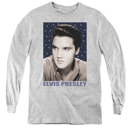 Elvis Presley Blue Sparkle - Youth Long Sleeve T-Shirt Youth Long Sleeve T-Shirt Elvis Presley   
