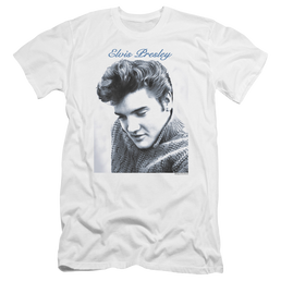 Elvis Script Sweater Premium Adult Slim Fit T-Shirt Men's Premium Slim Fit T-Shirt Elvis Presley   