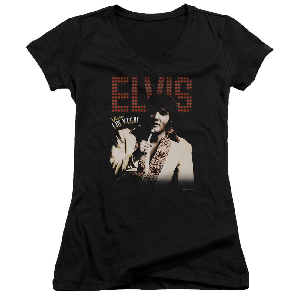 Elvis Presley Viva Star - Juniors V-Neck T-Shirt Juniors V-Neck T-Shirt Elvis Presley   