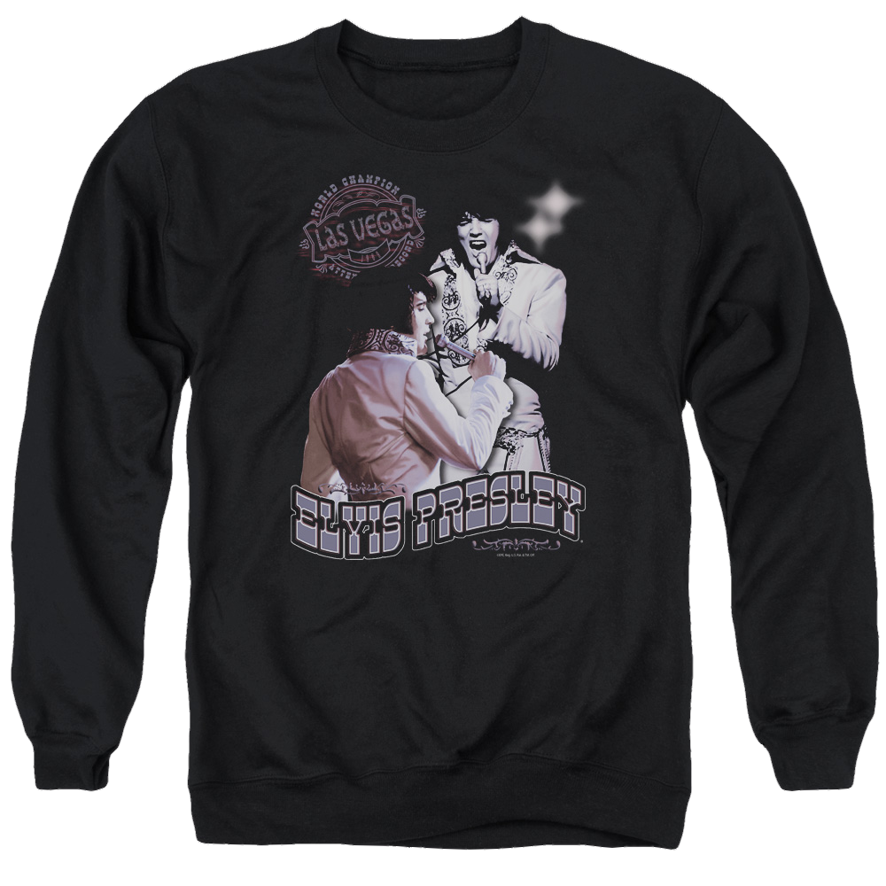 Elvis Presley Violet Vegas - Men's Crewneck Sweatshirt Men's Crewneck Sweatshirt Elvis Presley   