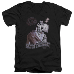 Elvis Presley Violet Vegas - Men's V-Neck T-Shirt Men's V-Neck T-Shirt Elvis Presley   
