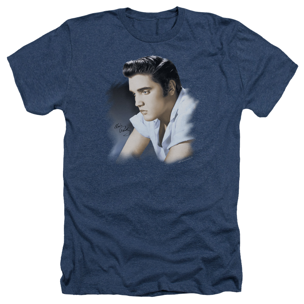 Elvis Presley Blue Profile - Men's Heather T-Shirt Men's Heather T-Shirt Elvis Presley   