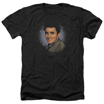 Charcoal men's heather t-shirt with Elvis Presley Starlite graphic