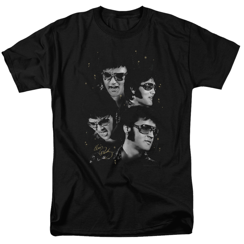 Elvis Presley Faces - Men's Regular Fit T-Shirt Men's Regular Fit T-Shirt Elvis Presley   