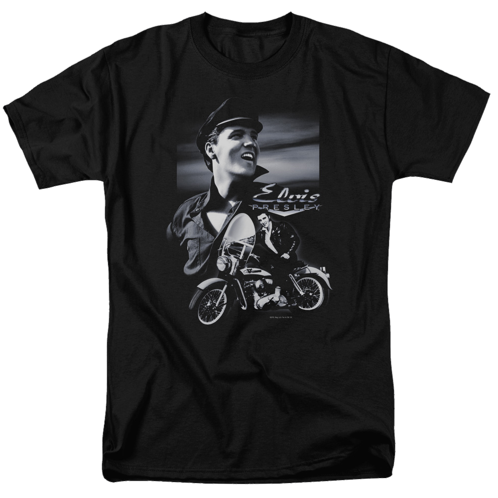Elvis Presley Motorcycle - Men's Regular Fit T-Shirt Men's Regular Fit T-Shirt Elvis Presley   