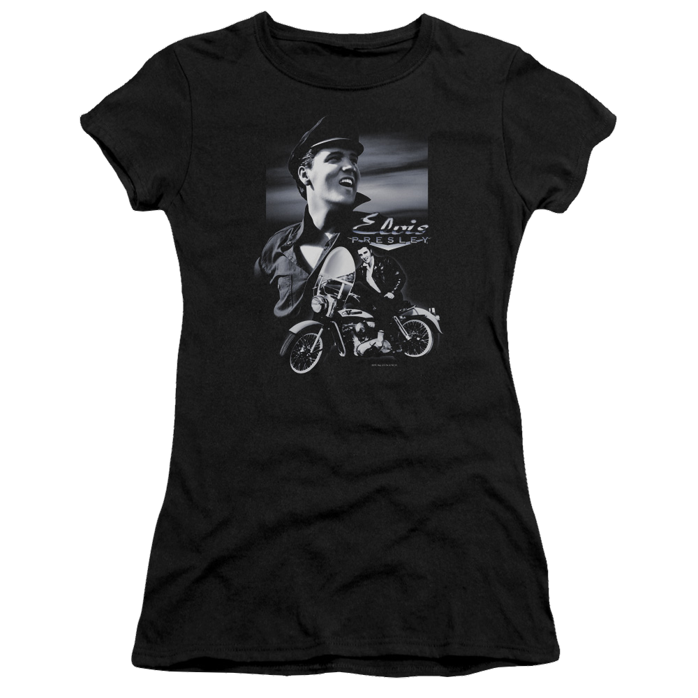 Elvis Presley Motorcycle - Juniors T-Shirt Juniors T-Shirt Elvis Presley   