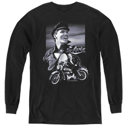 Elvis Presley Motorcycle - Youth Long Sleeve T-Shirt Youth Long Sleeve T-Shirt Elvis Presley   