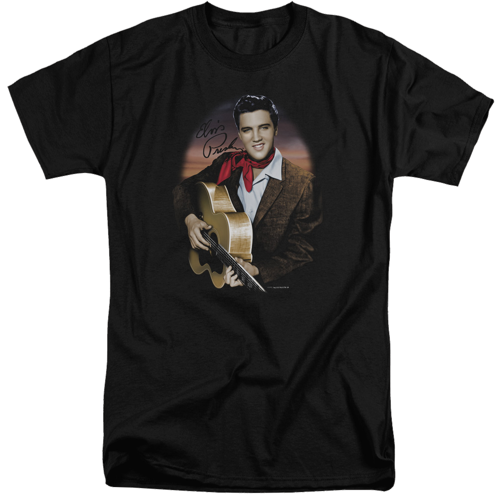 Elvis Presley Red Scarf #2 - Men's Tall Fit T-Shirt Men's Tall Fit T-Shirt Elvis Presley   