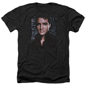 Charcoal men's heather t-shirt with Elvis Presley Tough graphic