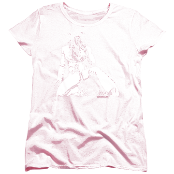 Hot pink women's t-shirt with Elvis Presley Please Love Me graphic