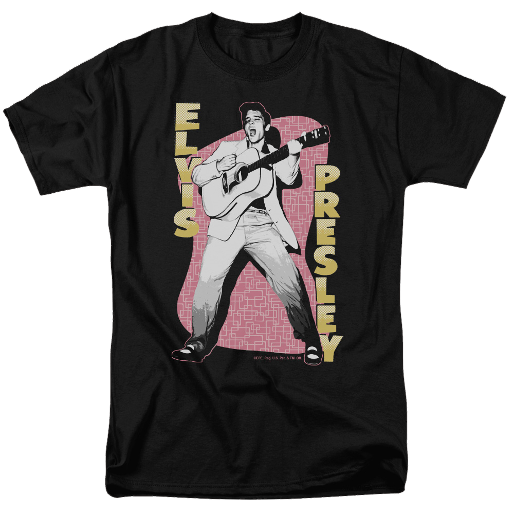 Elvis Presley Pink Rock - Men's Regular Fit T-Shirt Men's Regular Fit T-Shirt Elvis Presley   