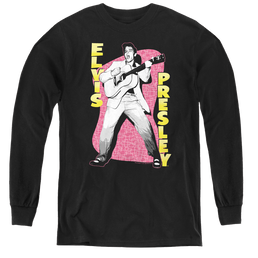 Elvis Presley Pink Rock - Youth Long Sleeve T-Shirt Youth Long Sleeve T-Shirt Elvis Presley   