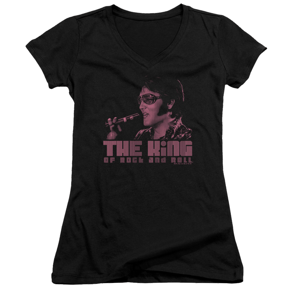 Elvis Presley The King - Juniors V-Neck T-Shirt Juniors V-Neck T-Shirt Elvis Presley   