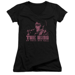 Elvis Presley The King - Juniors V-Neck T-Shirt Juniors V-Neck T-Shirt Elvis Presley   