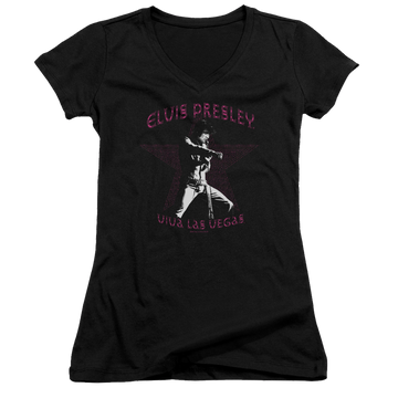 Elvis Presley Viva Las Vegas Star - Juniors V-Neck T-Shirt Juniors V-Neck T-Shirt Elvis Presley   