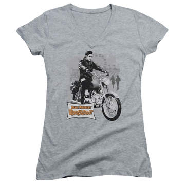 Elvis Presley Roustabout Poster - Juniors V-Neck T-Shirt Juniors V-Neck T-Shirt Elvis Presley   