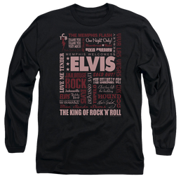 Elvis Presley Whole Lotta Type - Men's Long Sleeve T-Shirt Men's Long Sleeve T-Shirt Elvis Presley   