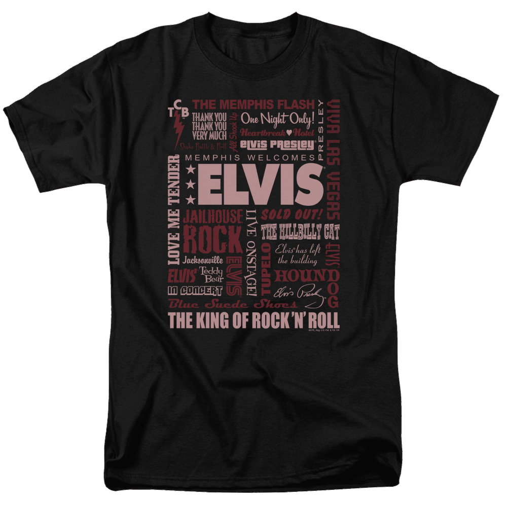 Elvis Presley Whole Lotta Type - Men's Regular Fit T-Shirt Men's Regular Fit T-Shirt Elvis Presley   