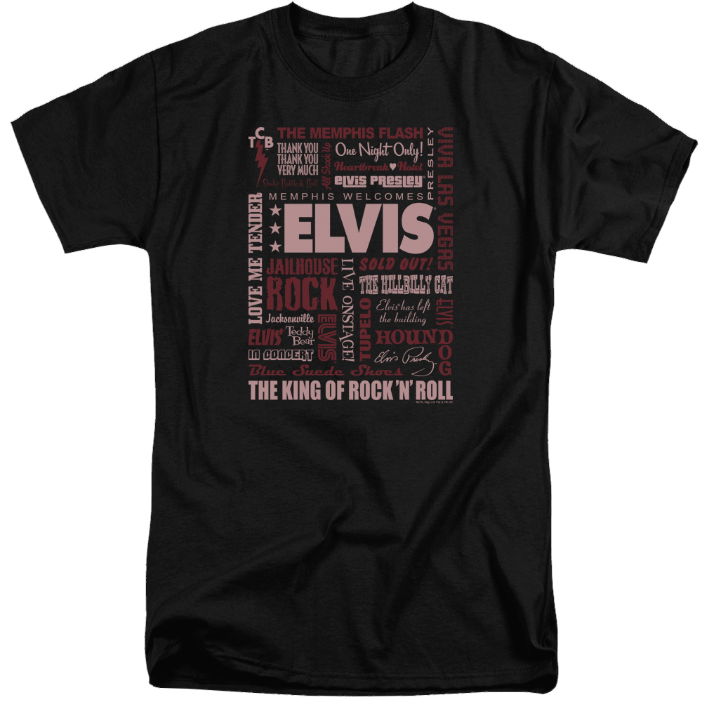 Elvis Presley Whole Lotta Type - Men's Tall Fit T-Shirt Men's Tall Fit T-Shirt Elvis Presley   