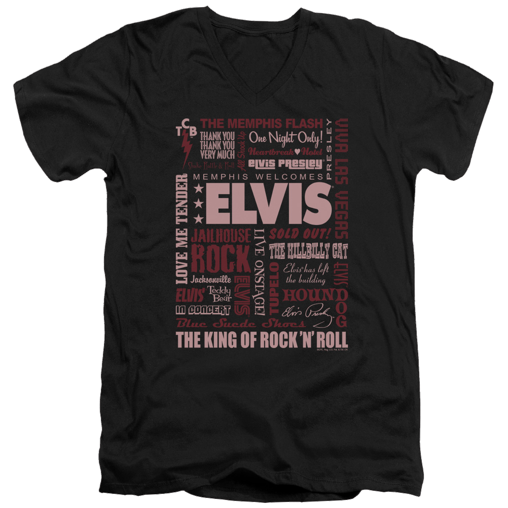 Elvis Presley Whole Lotta Type - Men's V-Neck T-Shirt Men's V-Neck T-Shirt Elvis Presley   