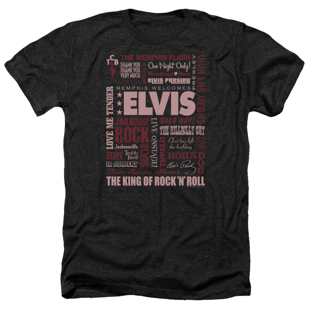Elvis Presley Whole Lotta Type - Men's Heather T-Shirt Men's Heather T-Shirt Elvis Presley   
