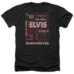 Elvis Presley Whole Lotta Type - Men's Heather T-Shirt Men's Heather T-Shirt Elvis Presley   