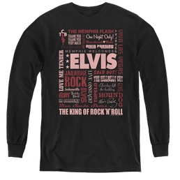 Elvis Presley Whole Lotta Type - Youth Long Sleeve T-Shirt Youth Long Sleeve T-Shirt Elvis Presley   