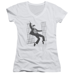 Elvis Presley Jailhouse Rock - Juniors V-Neck T-Shirt Juniors V-Neck T-Shirt Elvis Presley   