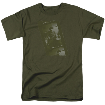 Military green men's regular fit t-shirt with Elvis Presley Army graphic