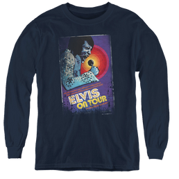 Elvis Presley On Tour Poster - Youth Long Sleeve T-Shirt Youth Long Sleeve T-Shirt Elvis Presley   