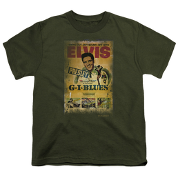Elvis Presley Gi Blues Poster - Youth T-Shirt (Ages 8-12) Youth T-Shirt (Ages 8-12) Elvis Presley   