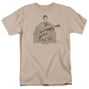 Sand men's regular fit t-shirt with Elvis Presley Laurels graphic