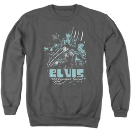 Elvis Presley 68 Leather - Men's Crewneck Sweatshirt Men's Crewneck Sweatshirt Elvis Presley   