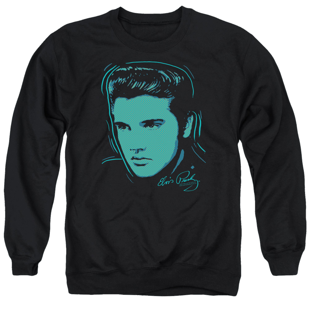 Elvis Presley Young Dots - Men's Crewneck Sweatshirt Men's Crewneck Sweatshirt Elvis Presley   