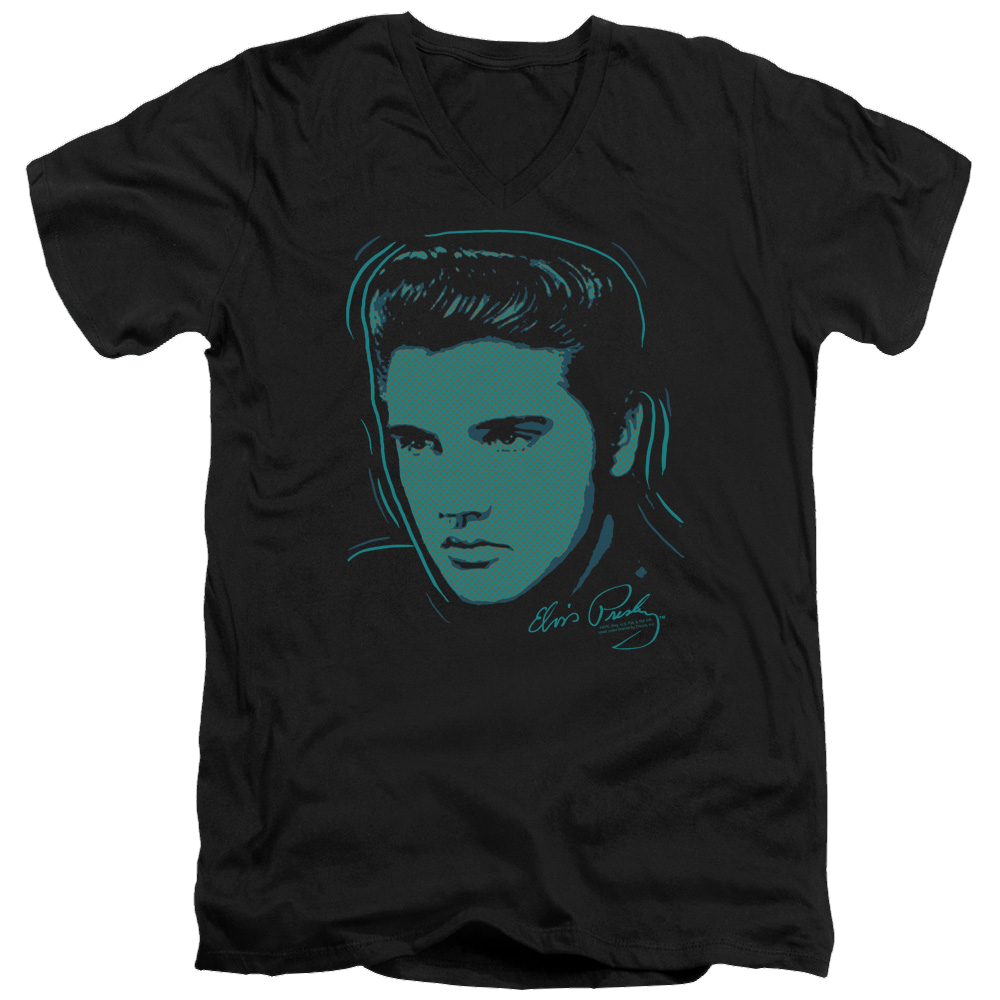 Elvis Presley Young Dots - Men's V-Neck T-Shirt Men's V-Neck T-Shirt Elvis Presley   