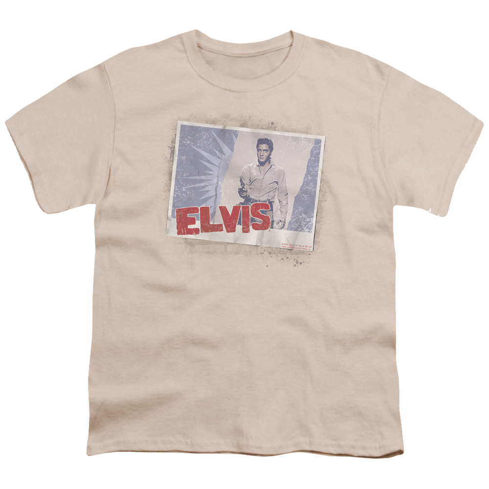 Elvis Presley Tough Guy Poster - Youth T-Shirt (Ages 8-12) Youth T-Shirt (Ages 8-12) Elvis Presley   