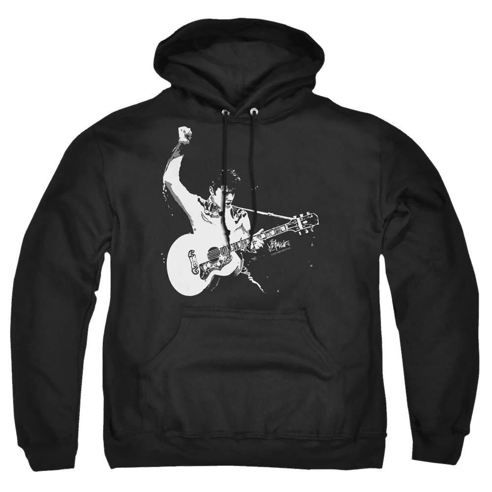 Elvis Presley Black And White Guitarman - Pullover Hoodie Pullover Hoodie Elvis Presley   
