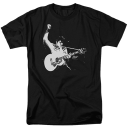 Elvis Presley Black And White Guitarman - Men's Regular Fit T-Shirt Men's Regular Fit T-Shirt Elvis Presley   
