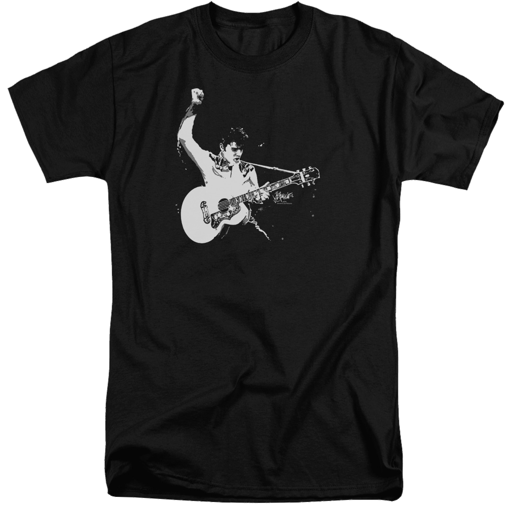Elvis Presley Black And White Guitarman - Men's Tall Fit T-Shirt Men's Tall Fit T-Shirt Elvis Presley   