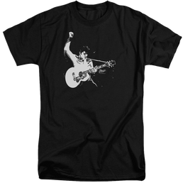 Elvis Presley Black And White Guitarman - Men's Tall Fit T-Shirt Men's Tall Fit T-Shirt Elvis Presley   