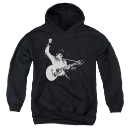 Elvis Presley Black And White Guitarman - Youth Hoodie (Ages 8-12) Youth Hoodie (Ages 8-12) Elvis Presley   