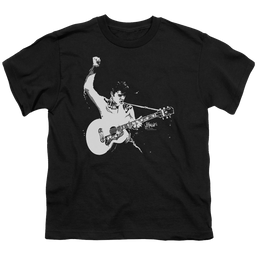 Elvis Presley Black And White Guitarman - Youth T-Shirt (Ages 8-12) Youth T-Shirt (Ages 8-12) Elvis Presley   