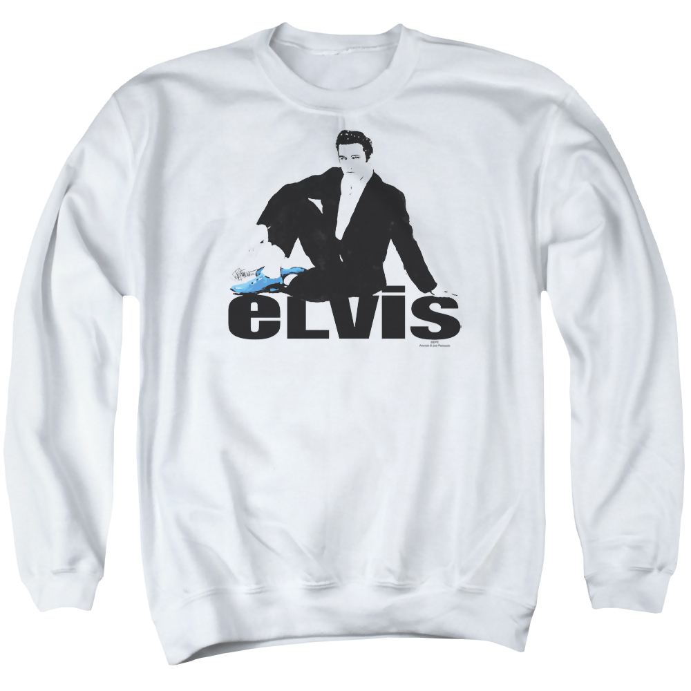 Elvis Presley Blue Suede - Men's Crewneck Sweatshirt Men's Crewneck Sweatshirt Elvis Presley   