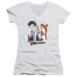 Elvis Presley Speedway - Juniors V-Neck T-Shirt Juniors V-Neck T-Shirt Elvis Presley   