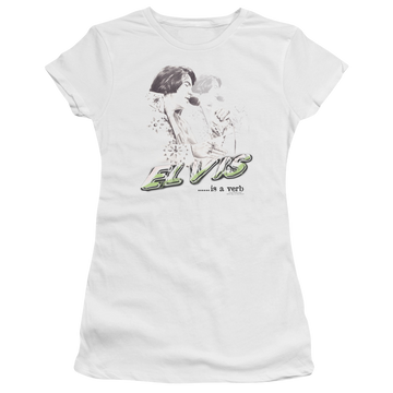 Elvis Presley Elvis Is A Verb - Juniors T-Shirt Juniors T-Shirt Elvis Presley   